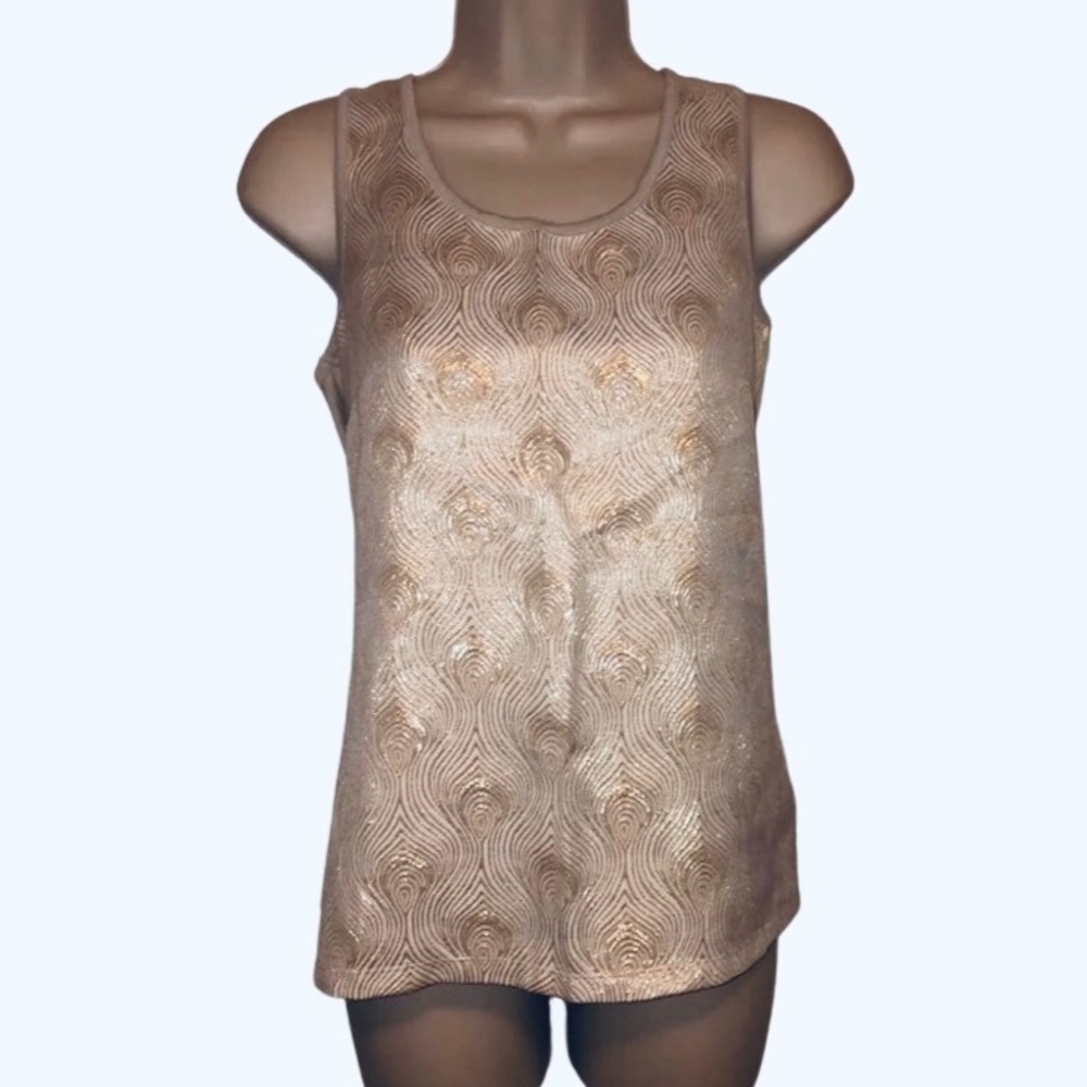 The Limited Metallic Pleated Bust Tank Top Blouse